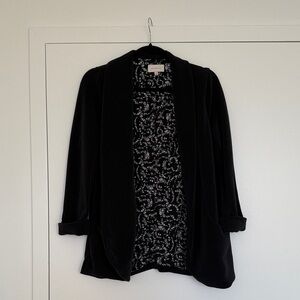 SALE ‼️ Skies Are Blue Black Blazer with Floral Lining - Size Medium